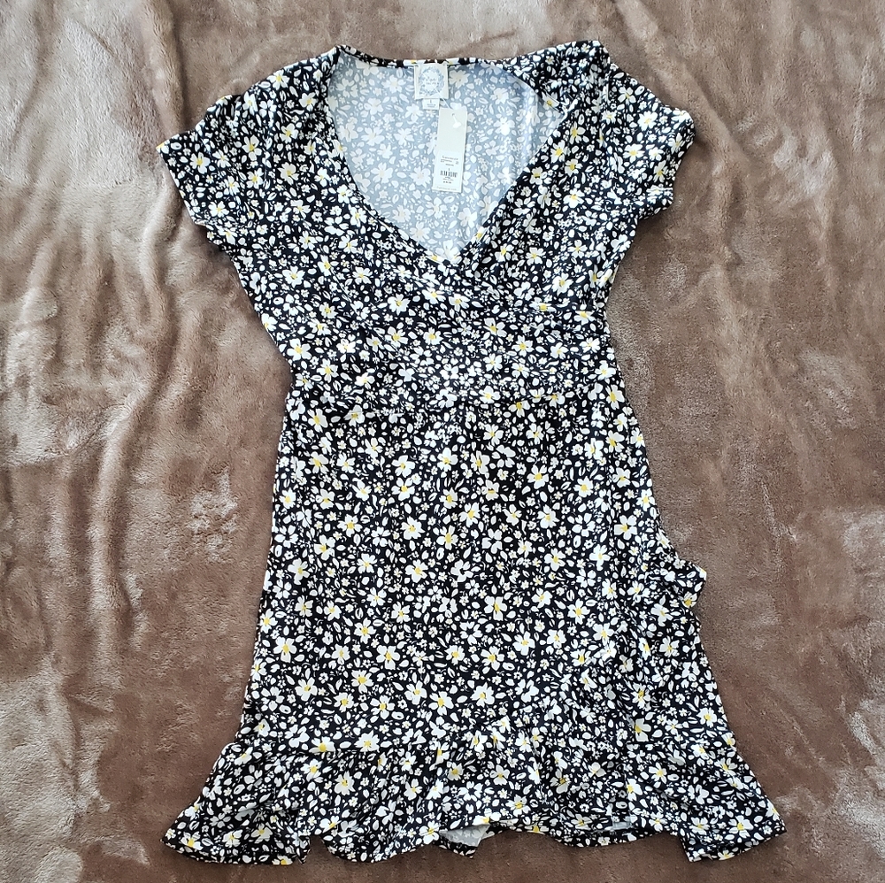 Floral wrap dress